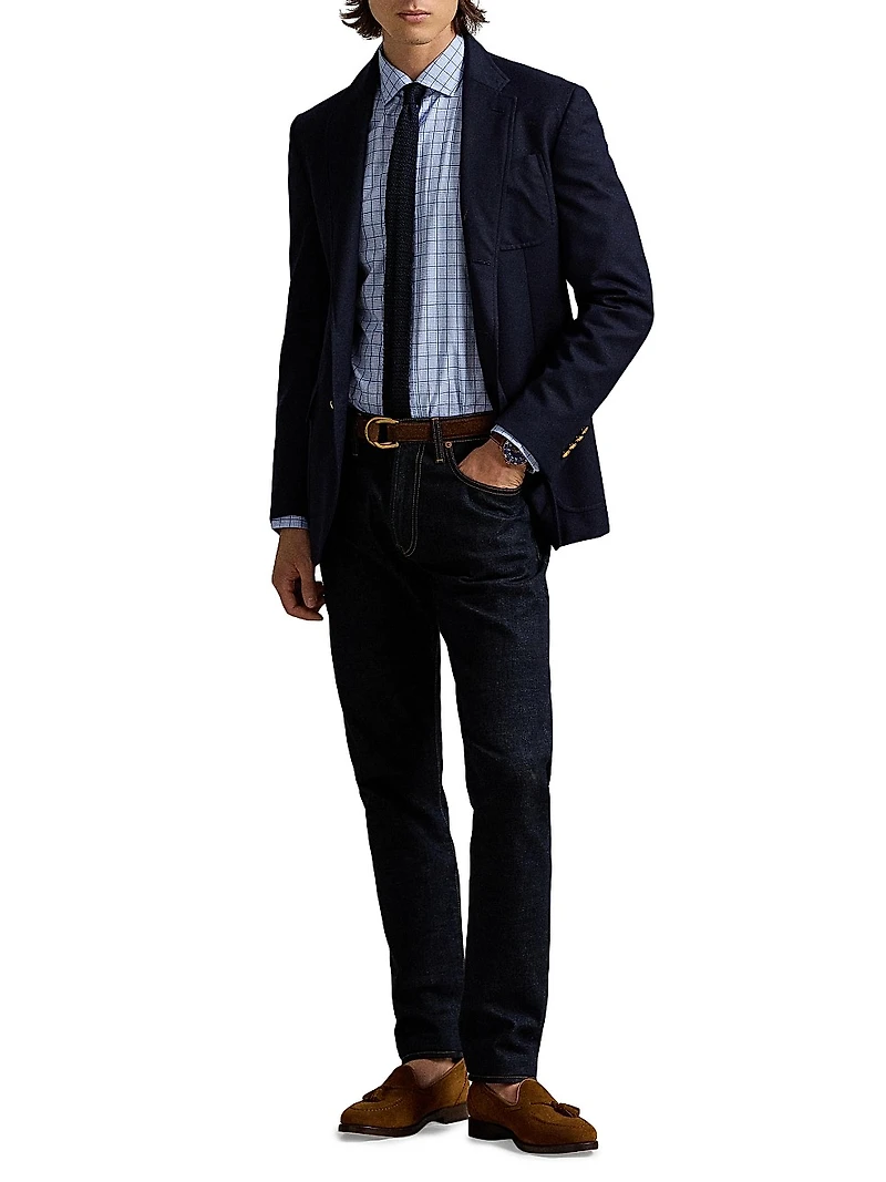 Classic Fit Checked Poplin Shirt