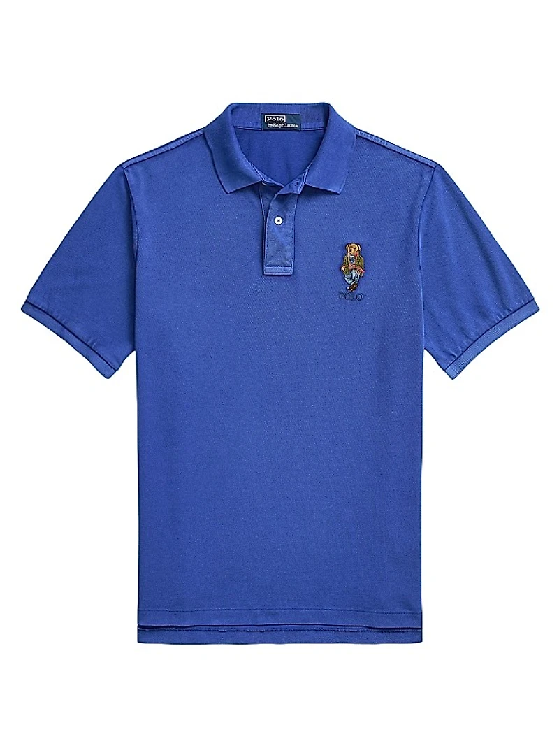 Classic Fit Polo Bear Mesh Polo Shirt