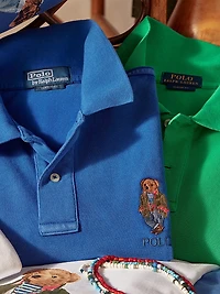 Classic Fit Polo Bear Mesh Polo Shirt
