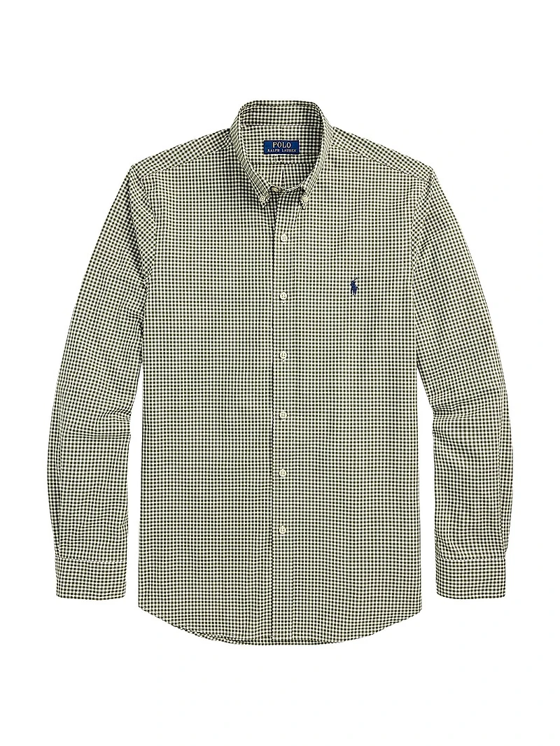 Gingham Stretch Poplin Shirt