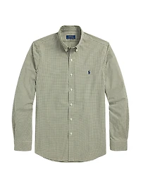 Gingham Stretch Poplin Shirt