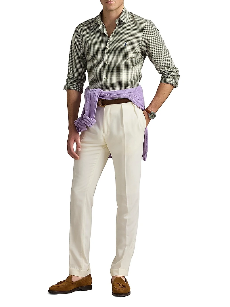 Gingham Stretch Poplin Shirt