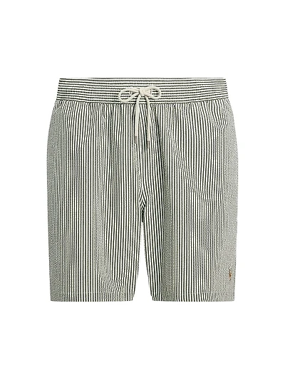 Traveler Seersucker Swim Trunks