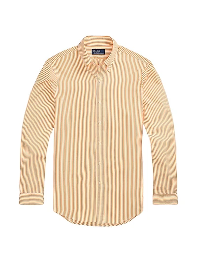 Classic Fit Striped Poplin Shirt
