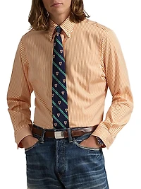 Classic Fit Striped Poplin Shirt