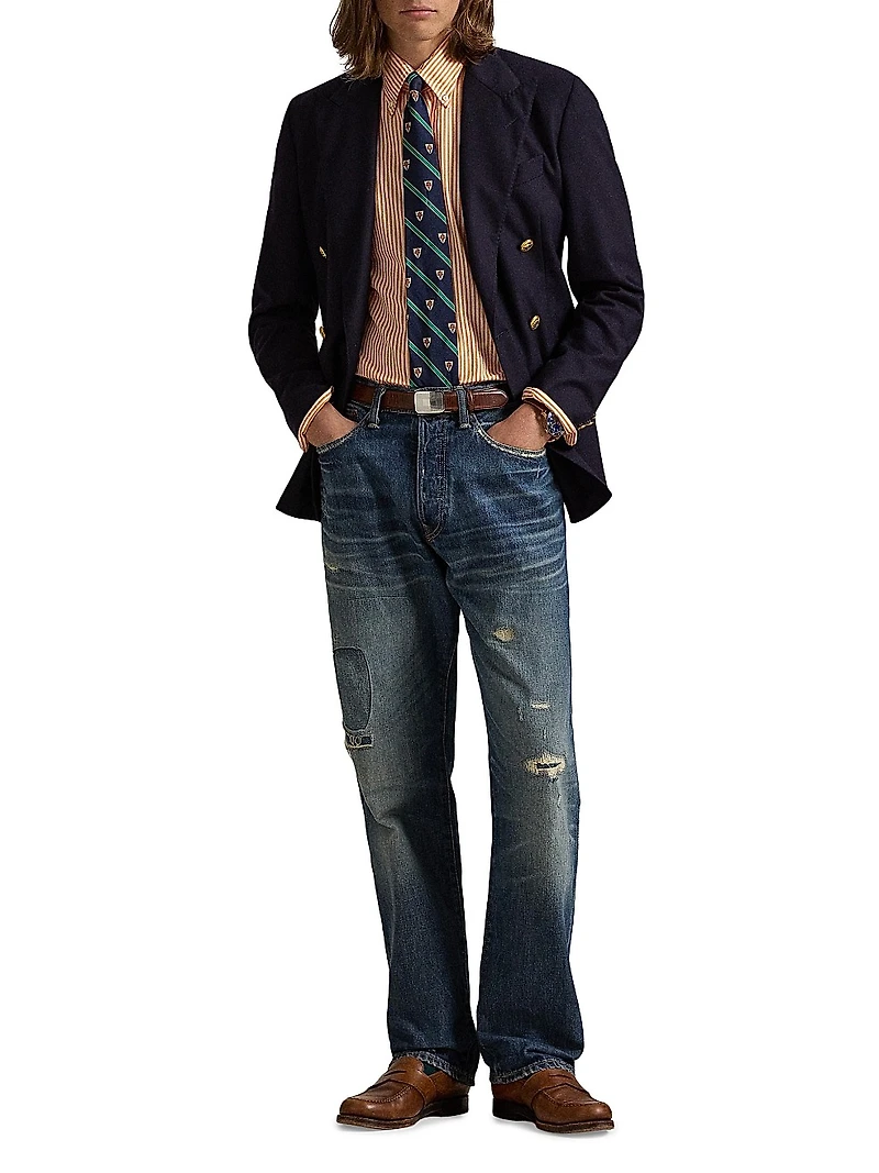 Classic Fit Striped Poplin Shirt