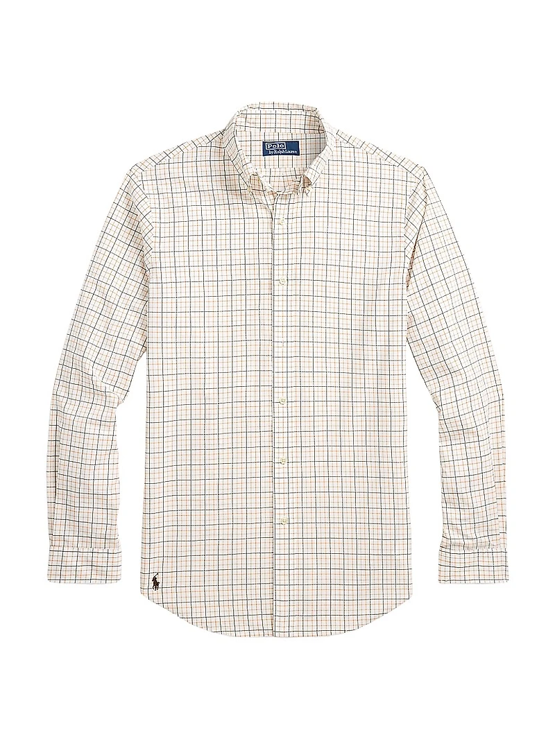 Windowpane Checked Poplin Classic-Fit Shirt