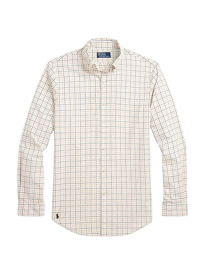Windowpane Checked Poplin Classic-Fit Shirt