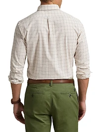 Windowpane Checked Poplin Classic-Fit Shirt