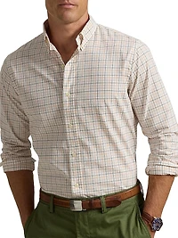 Windowpane Checked Poplin Classic-Fit Shirt