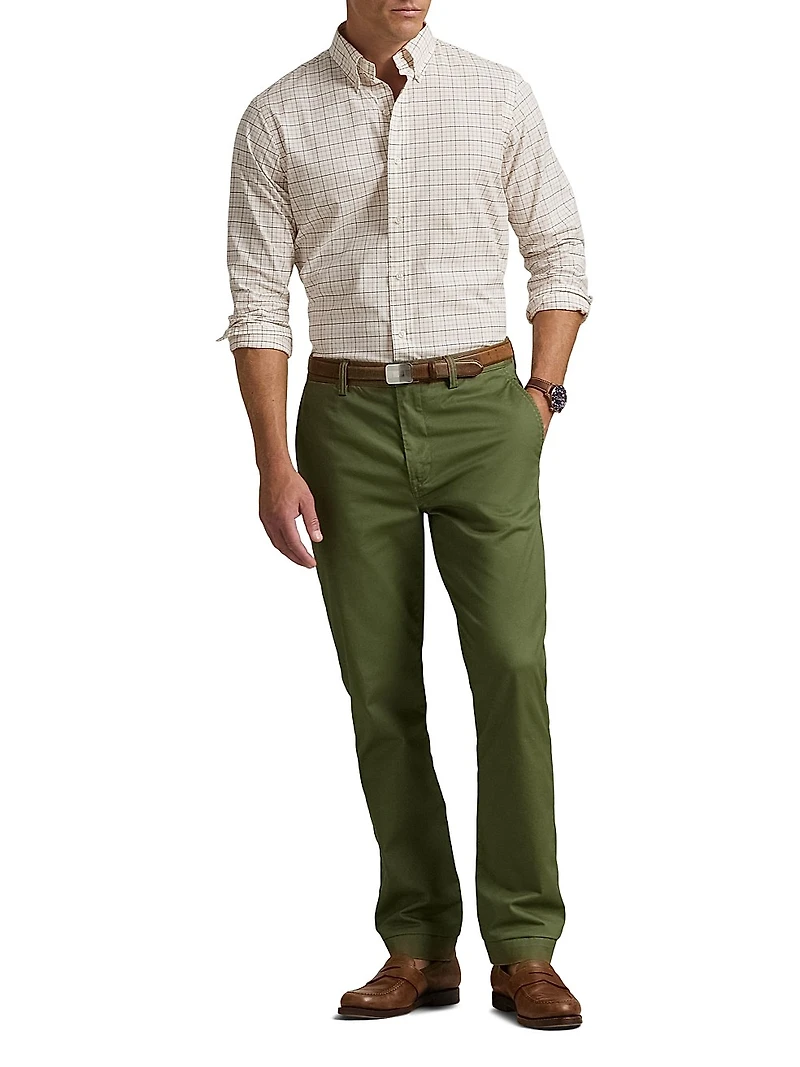 Windowpane Checked Poplin Classic-Fit Shirt