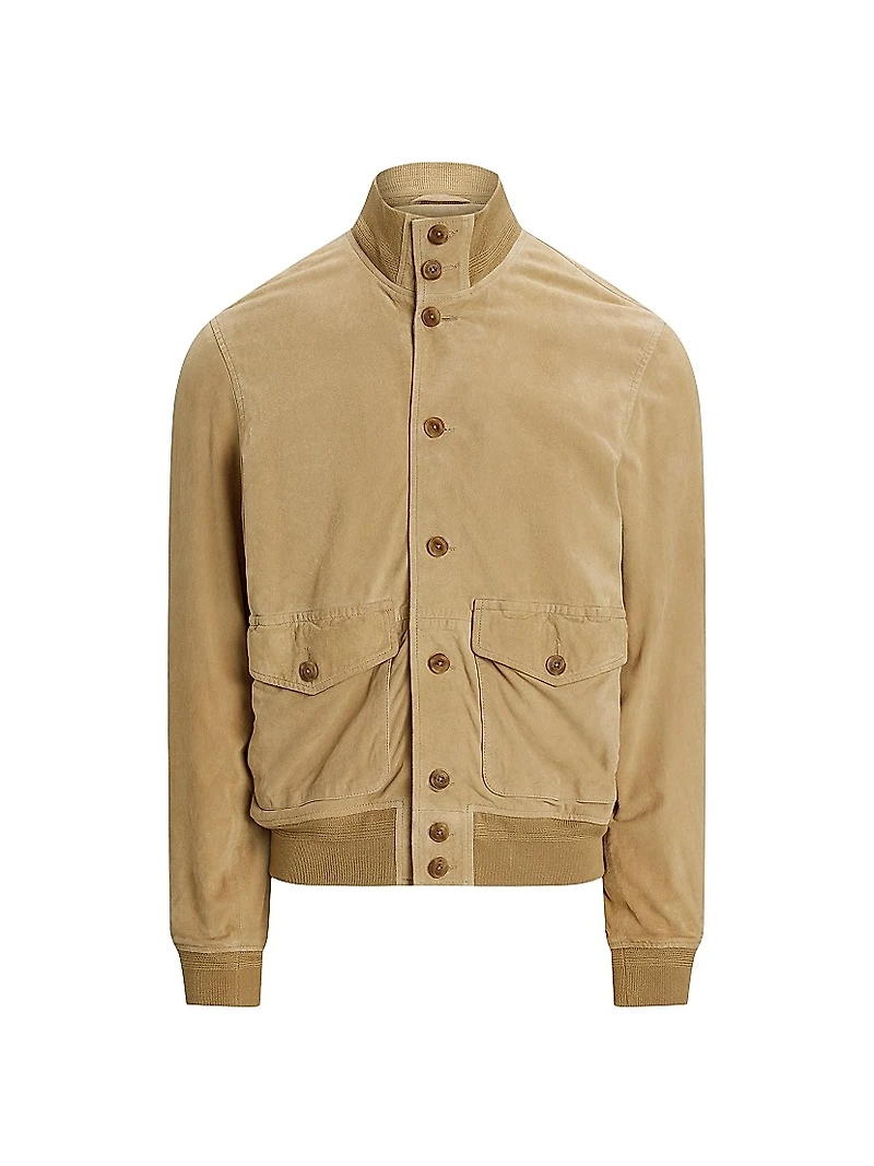 Suede Bomber Jacket