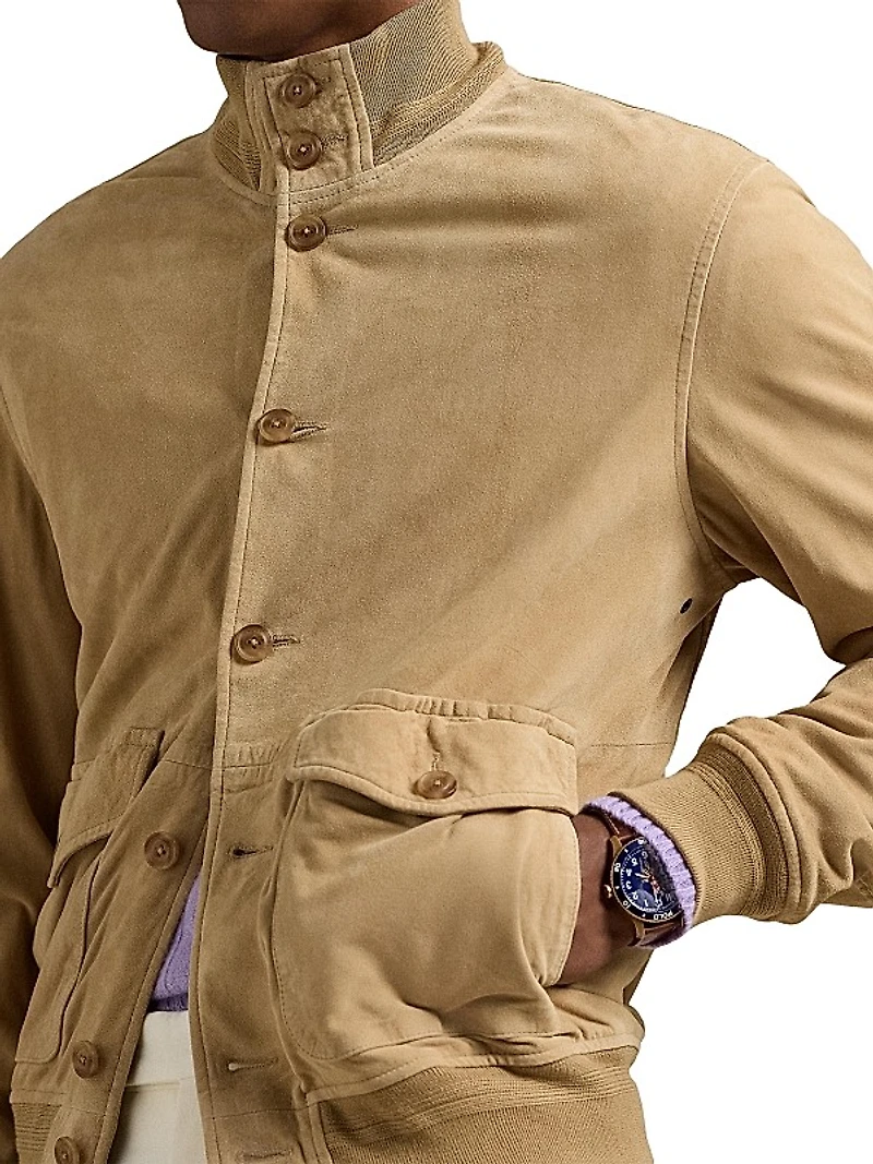 Suede Bomber Jacket