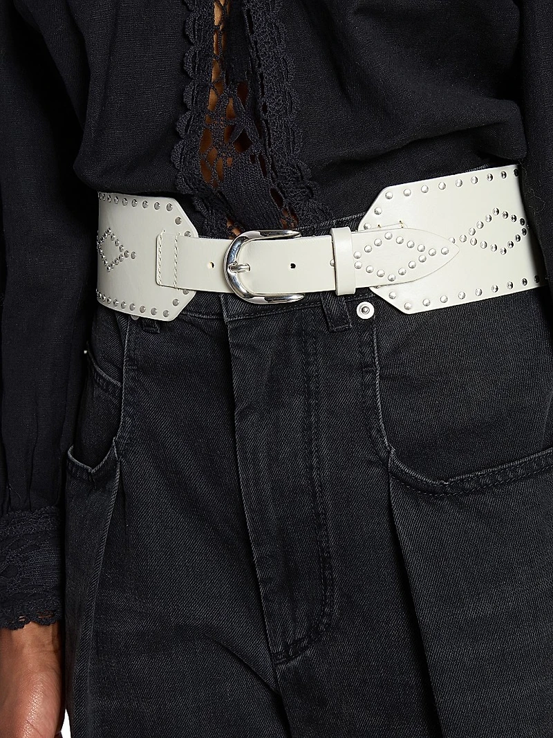 Lucie Studded Leather Belt
