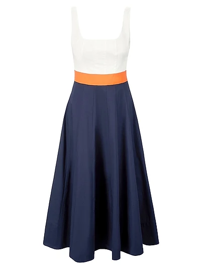 Wells Colorblocked Midi-Dress