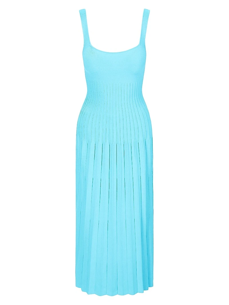 Ellison Pleated Midi-Dress