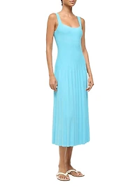 Ellison Pleated Midi-Dress