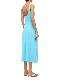 Ellison Pleated Midi-Dress