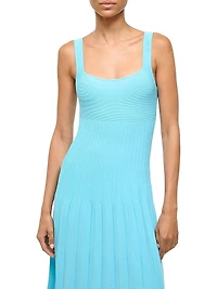 Ellison Pleated Midi-Dress