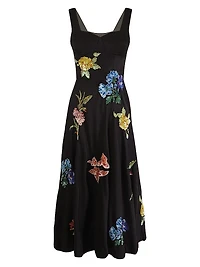 Sequined Silk Corset Dress