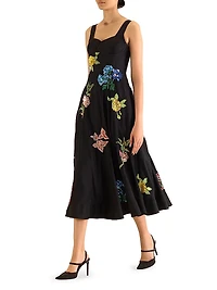Sequined Silk Corset Dress