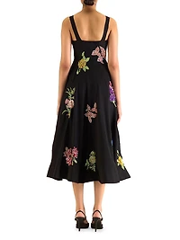 Sequined Silk Corset Dress
