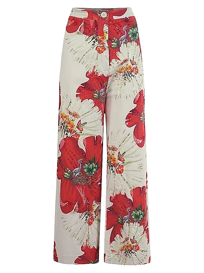 Carnation Stretch Cotton Pants