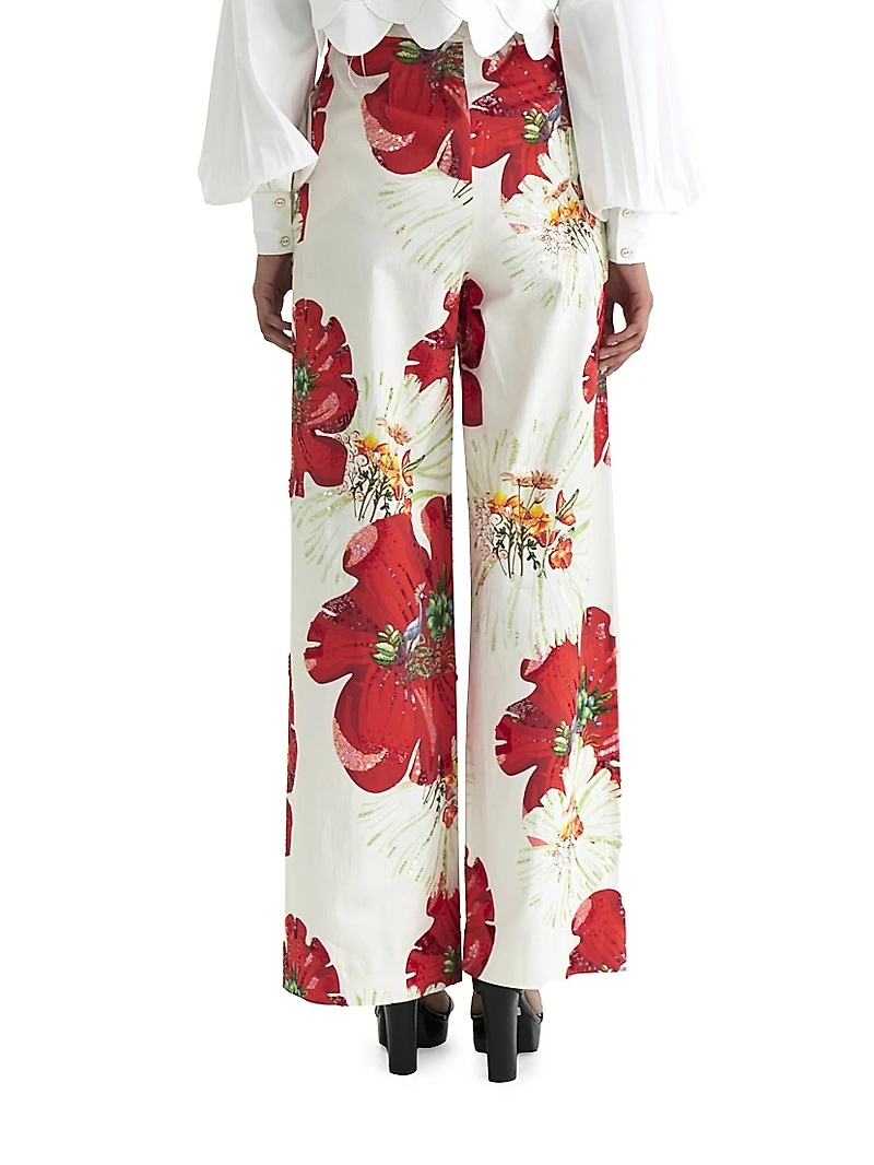 Carnation Stretch Cotton Pants