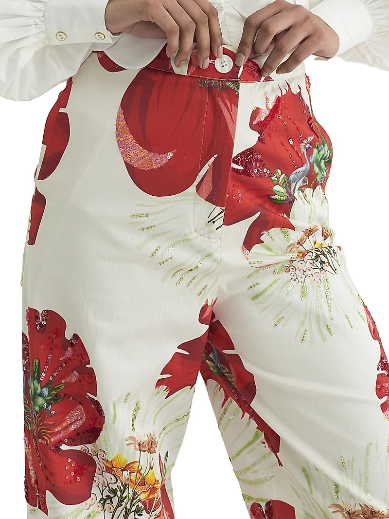 Carnation Stretch Cotton Pants