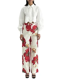 Carnation Stretch Cotton Pants