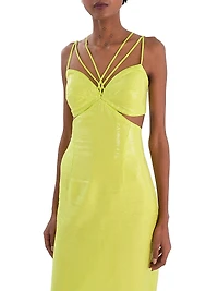 Sequined Strappy Midi-Dress