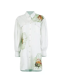 Embroidered Floral Shirtdress