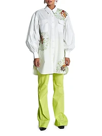 Embroidered Floral Shirtdress