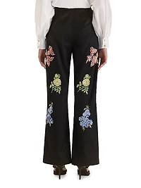 Sequined Floral Pants