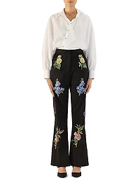 Sequined Floral Pants