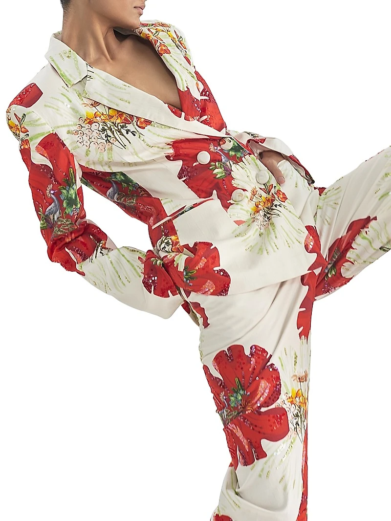 Carnation Single-Breasted Jacket