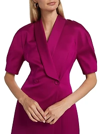 Desiree Elbow-Sleeve Jacket Dress