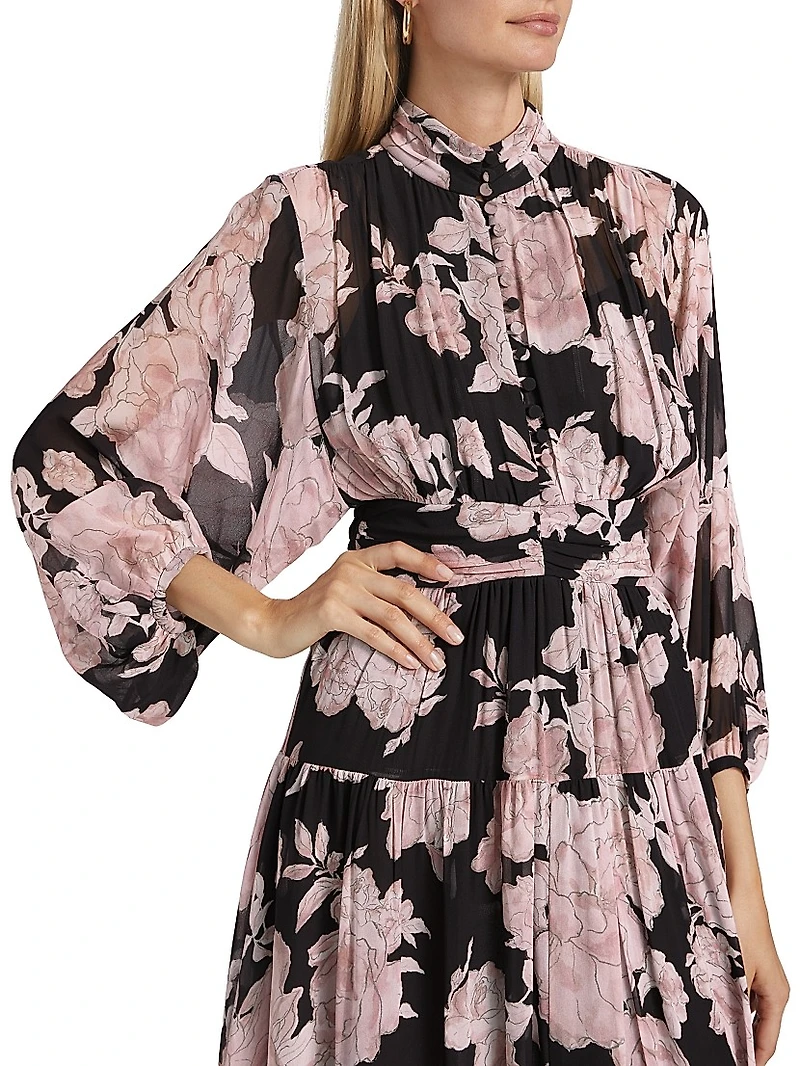 Jolie Floral Midi-Dress