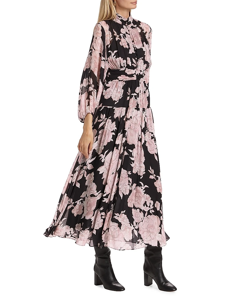Jolie Floral Midi-Dress