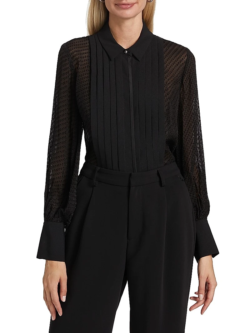 Oriel Dobby-Dot Jacquard Shirt