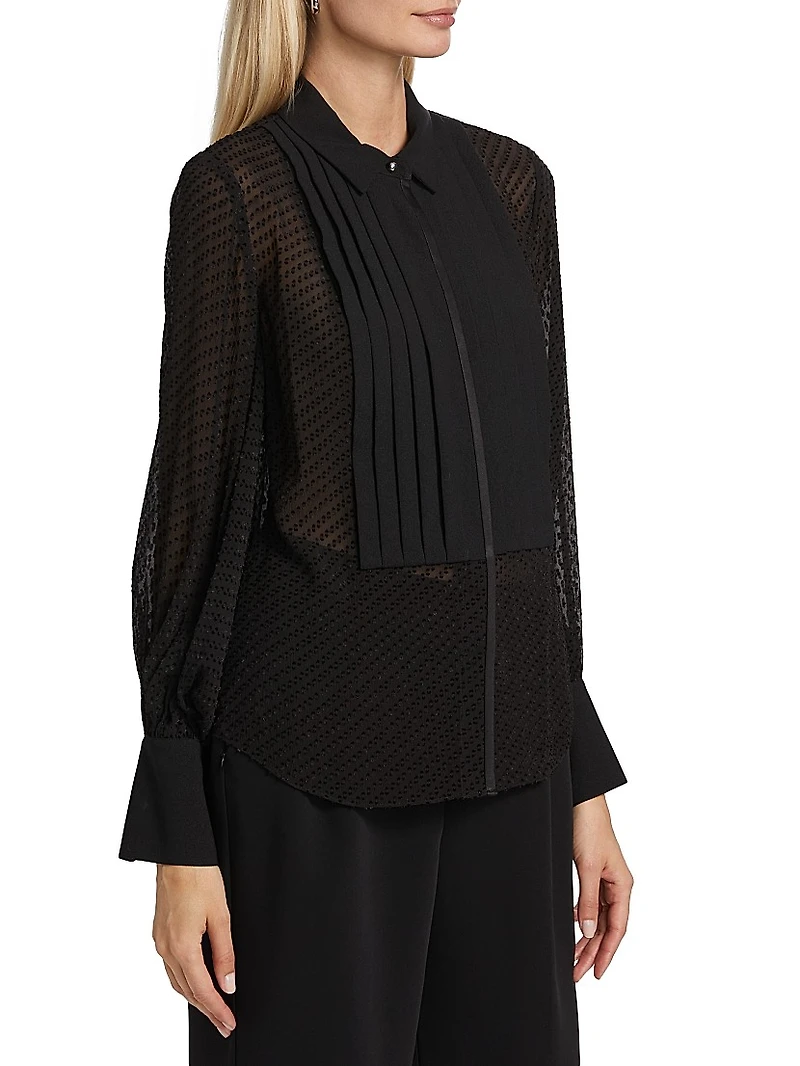 Oriel Dobby-Dot Jacquard Shirt