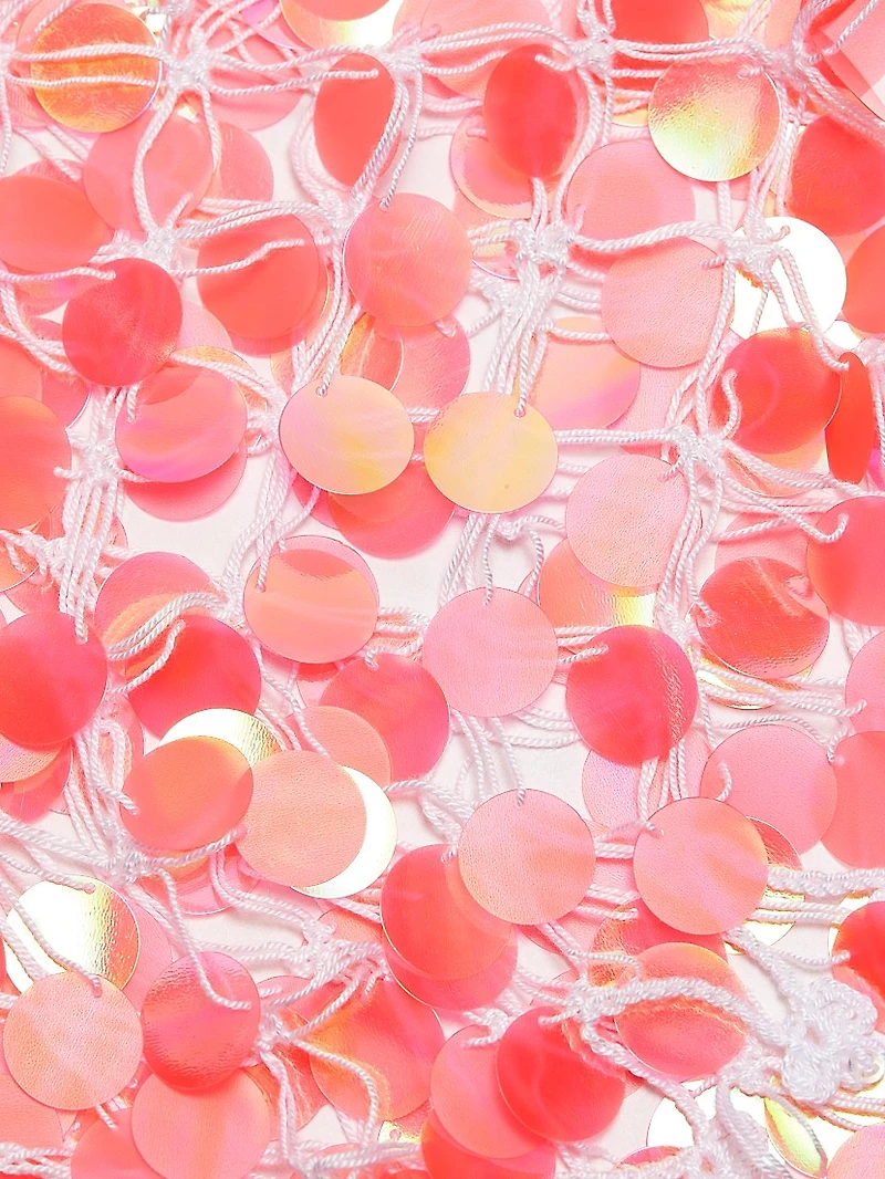 Sequin Crochet Pullover Minidress