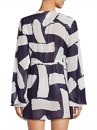 Jessie Brushstroke Chiffon Minidress