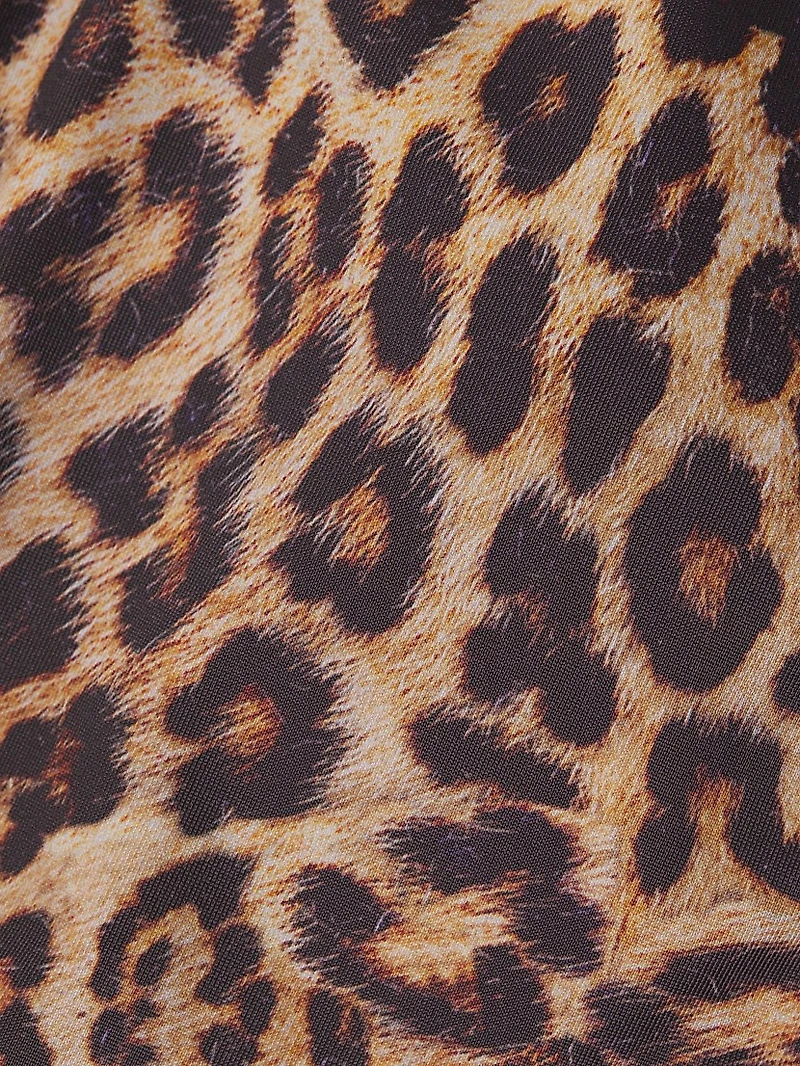 Niki Leopard-Print One-Shoulder Bikini Top
