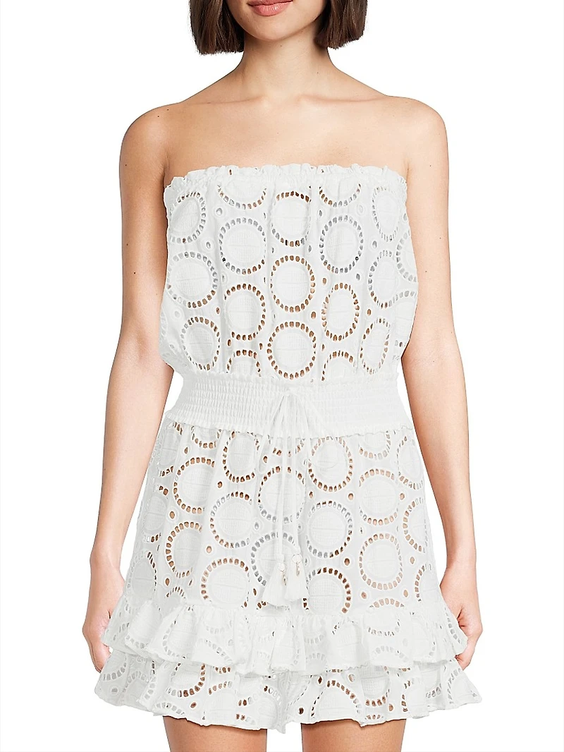 Verity Cotton Eyelet Cover-Up Minidress