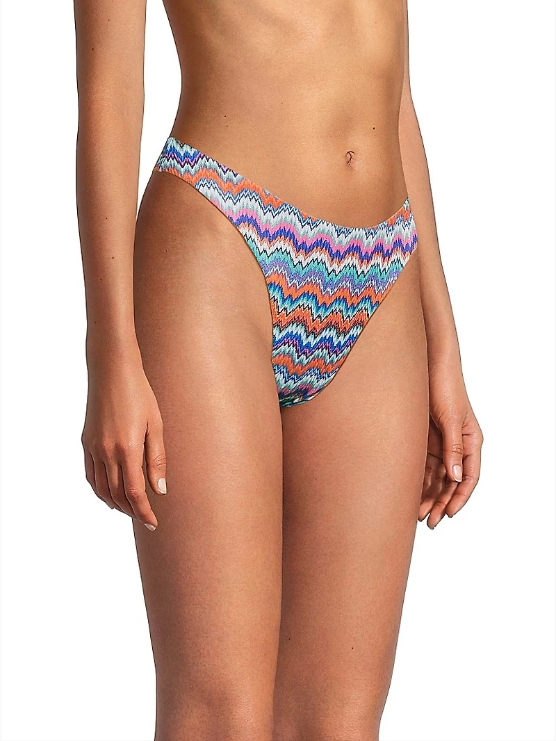 Margot Barcelona Metallic Chevron Bikini Bottom