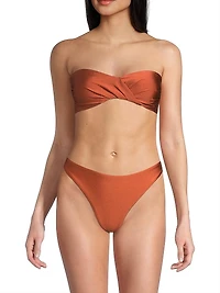 Soleil Gloss Twist Bandeau Top