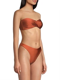 Soleil Gloss Twist Bandeau Top