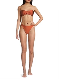 Soleil Gloss Twist Bandeau Top