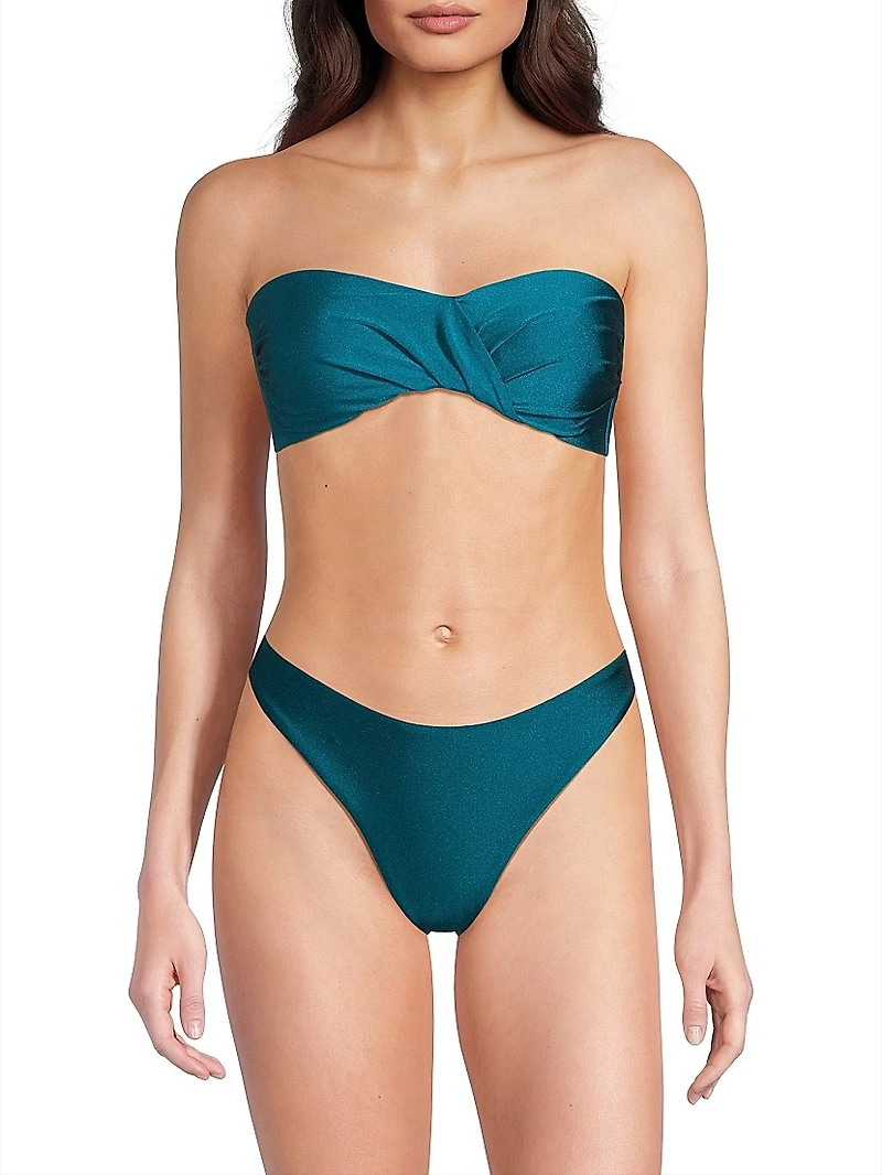 Soleil Gloss Twist Bandeau Top